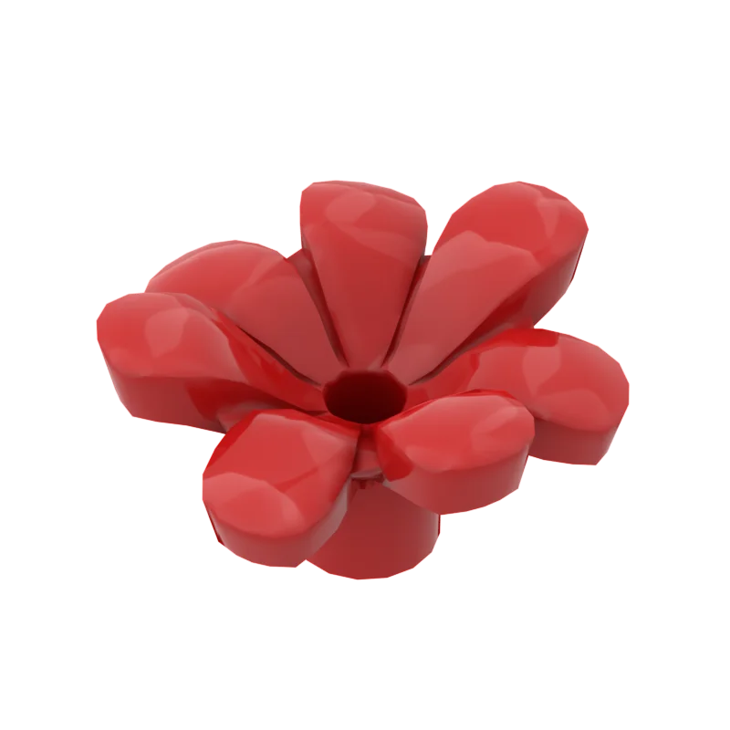 10pcs MOC Brick Parts 32606 Flower with 7 Thick Petals and Pin Compatible Building Block Particle DIY Kids Toy Birthday Gift