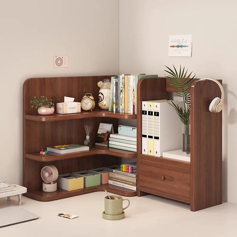 Office Filing Storage Holders Stationery Decorations Stand Bedroom Desk Book Corner Shelf Large Capacity Room Organizer Shelves