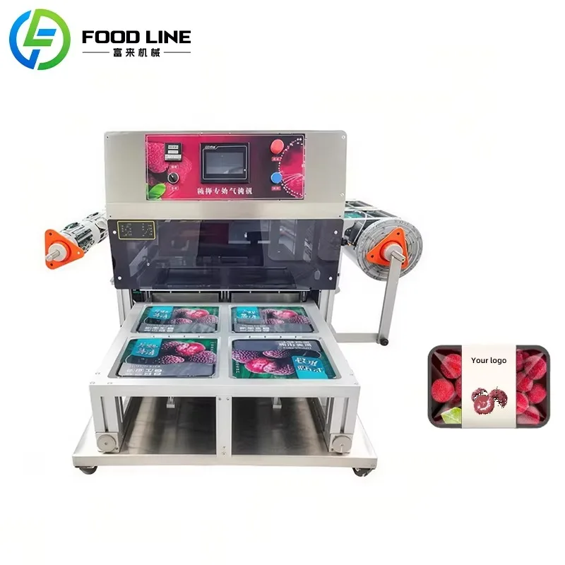 MAP Food Packaging Machine Automatic Modified Atmosphere Sealer for Fresh Meat Seafood and Snack Foods