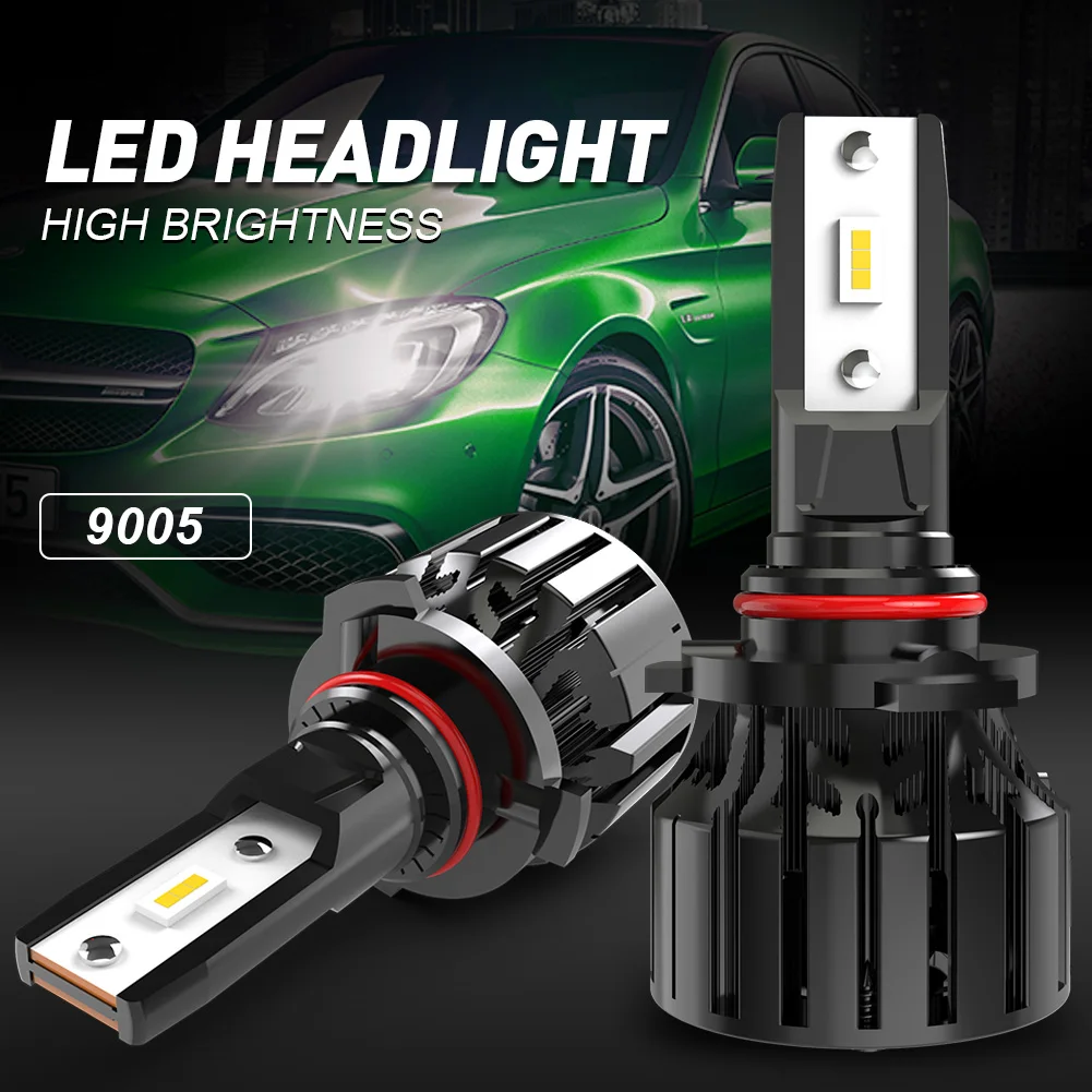 2Pcs HB3 9005 LED High Beam Headlight Bulb Canbus No Error 6000K 14000Lm 12V For Honda Civic Crv Accord Headlamp 9005 LED Lights