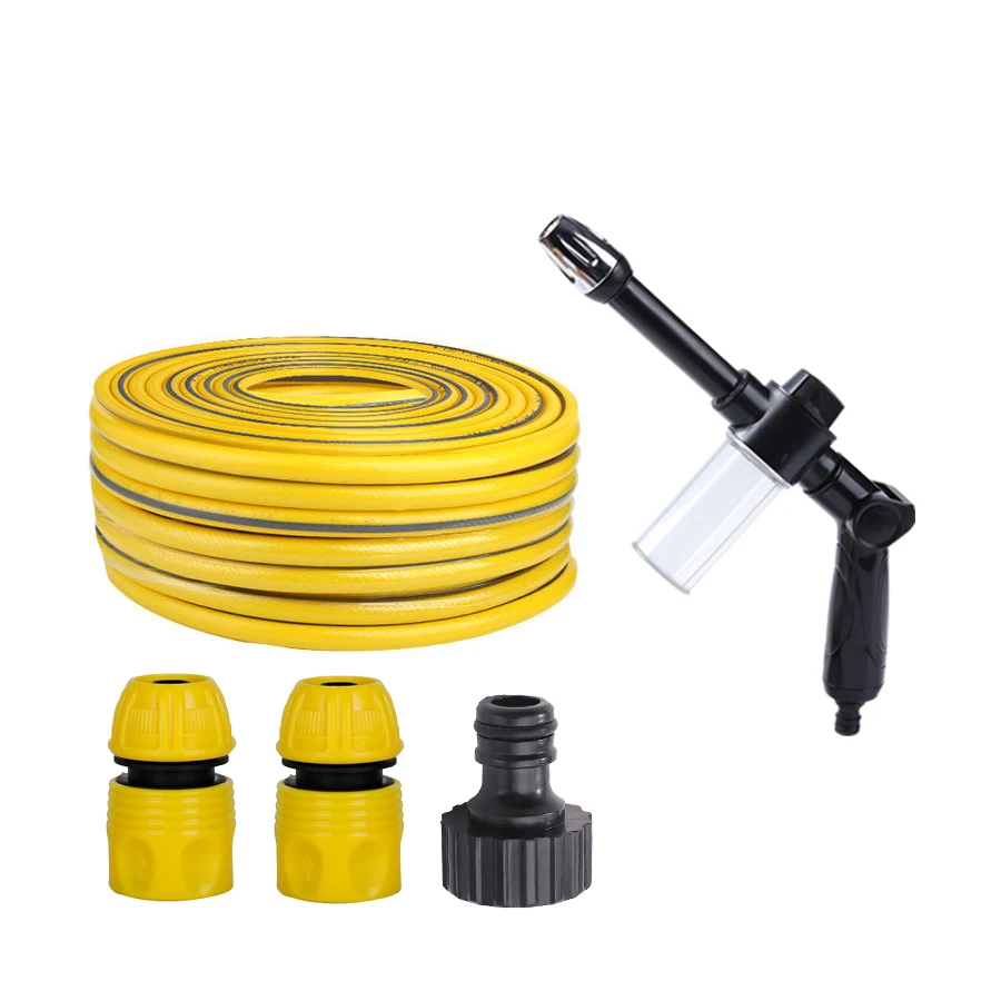 

Садовая водопроводная труба с расширяемым волшебным шлангом, полив сада с регулируемой насадкой для душа, автомобильным шлангом, пластиковым шлангом