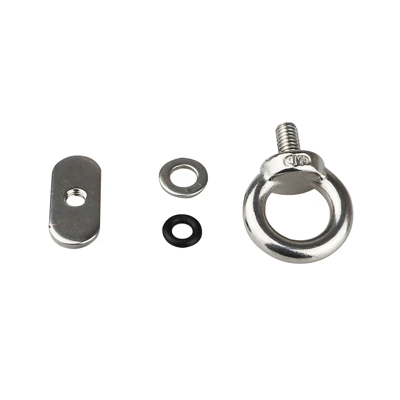 

4PCS Track Mount Tie Down Eyelet Stainless Steel Kayak Track Mount Screw Hardware Lifting Eye Nut Awning Rail Stoppers