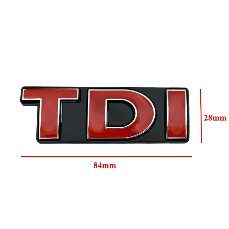 Metallo TDI Logo cofano anteriore griglia posteriore tronco distintivo emblema adesivo decalcomanie per VW Polo Golf MK5 MK6 Jetta Passat GTI Touran