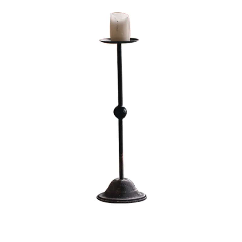 

Retro and old ornaments villa dining table candle holder entrance creative decoration candle holder wrought iron desktop jewelry