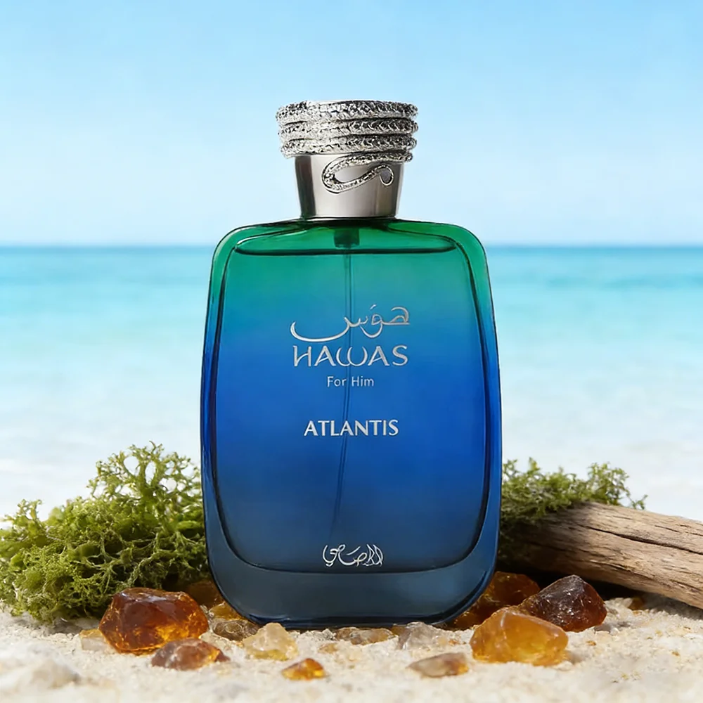 

Hawas For Him ATLANTIS Парфюмерная вода | 100 мл / 3,4 унции Мужской одеколон | Морской, водный и древесный аромат | Свежий, энергичный аромат