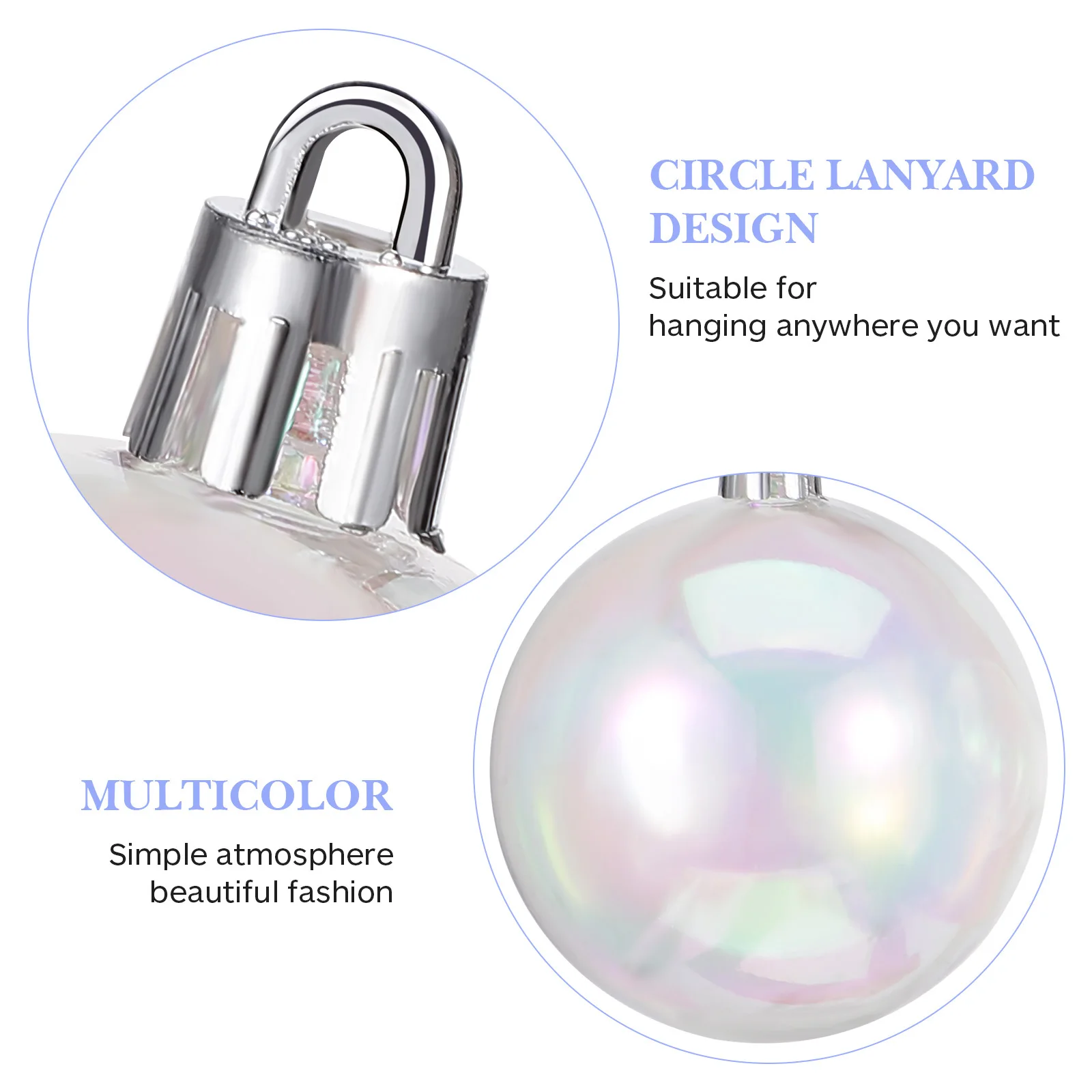 18 palline di Natale trasparenti, decorazioni natalizie, ornamenti pendenti in plastica infrangibile per bomboniere natalizie per alberi