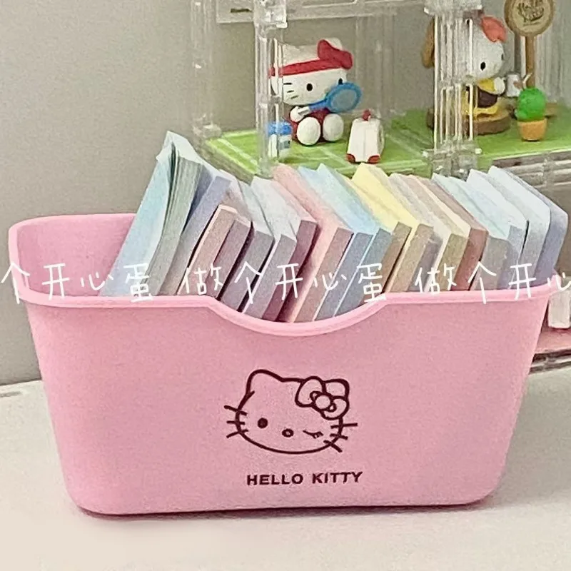 Cartoon Hello Kitty Rilakkuma Brown Bear Storage Box Cosmetic Basket Jewelry Desktop Sundries Organization Girls Birthday Gifts