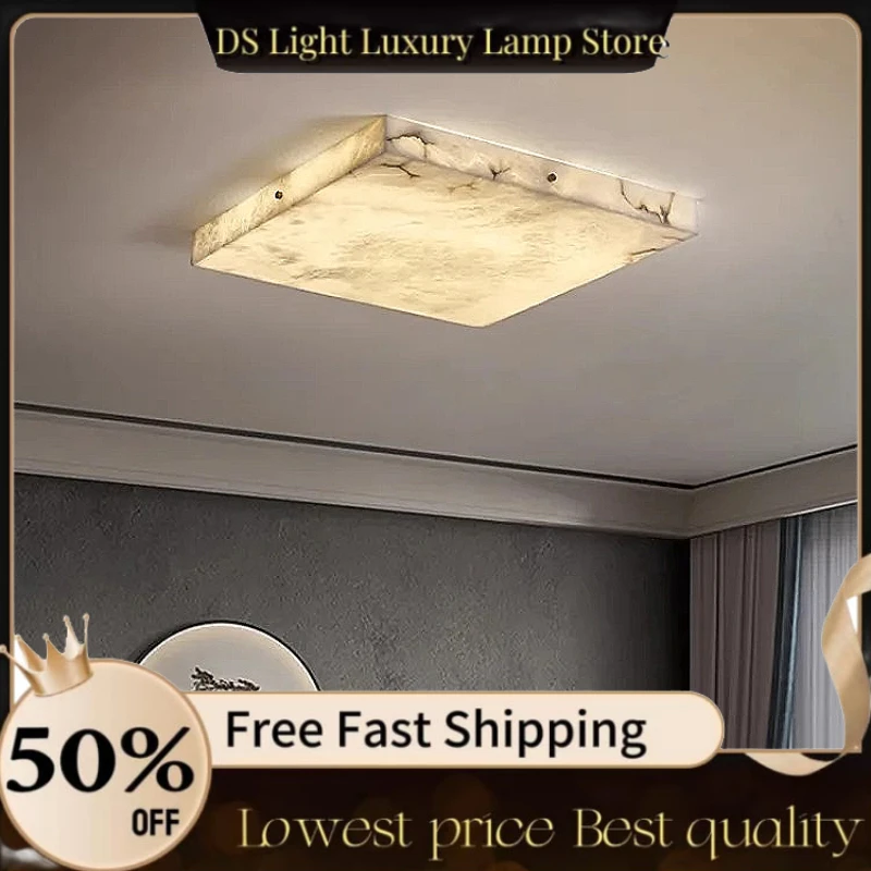

Square Round Natural Marble Series Dimmable LED Lamparas De Techo LED Ceiling Lights.Ceiling Light.Ceiling Lamp For Living Room