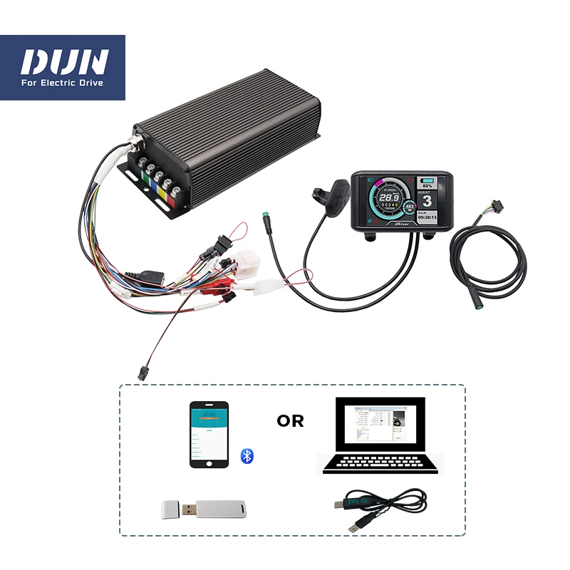 

Sabvoton SVMC72100-APT V2 Version 2KW-3KW Brushless DC Motor Controller with UKC1 Colorful TFT Display