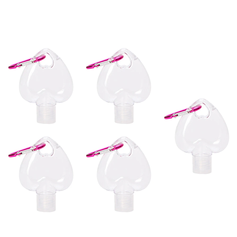 5 szt. butelek z haczykiem do wielokrotnego napełniania, 50 ml, pojemniki do przechowywania płynów w podróży, puste plastikowe butelki do podpakowywania kosmetyków, zestaw.