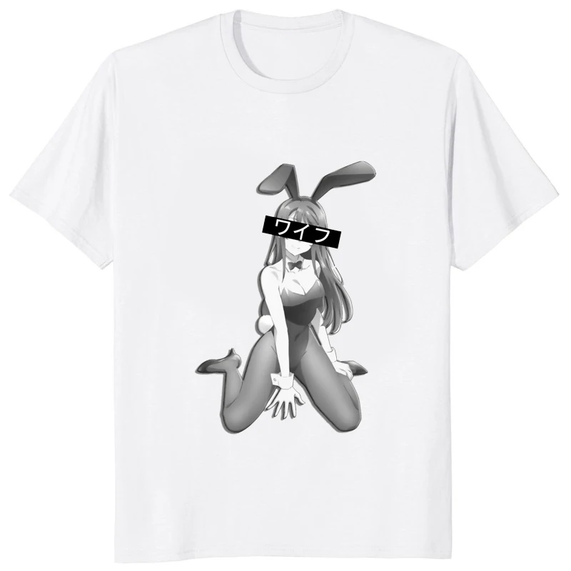 Bunny Girl Cosplay Sakurajima Mai T-shirt Japan Anime Rascal Does Not Dream of Bunny Girl Senpai Tees Casual Acg Otaku Clothing