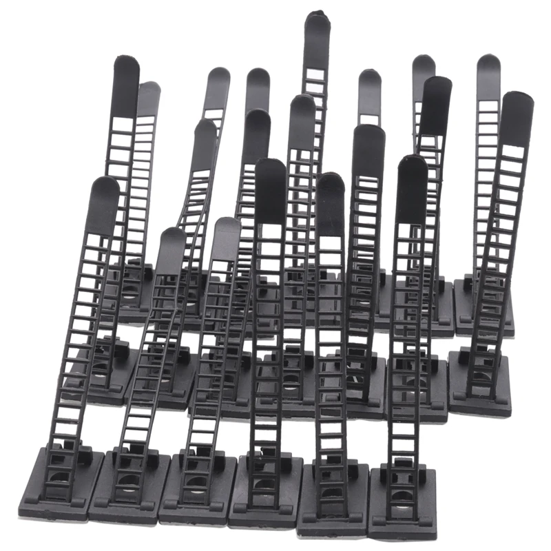 Adjustable Cable Holder Set Management, Cable Clips Of Cable Fixing Wire Holder With Adhesive Secured Backing