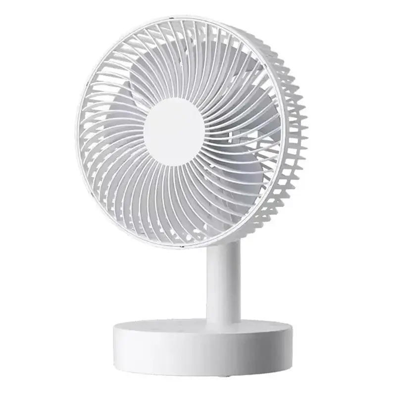 BABZ USB Desk Fan, Small Oscillating Fan for Bedroom, 4-Speed Quiet Personal Fan with Timer, Portable