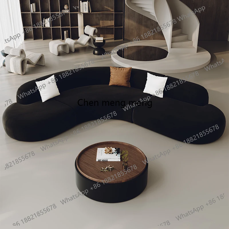 Nordic Creative Rest Area Reception Sofa Luxury Minimalist Style Beauty Salon Curved Sofa Office Furniture Sofy Do Salonu
