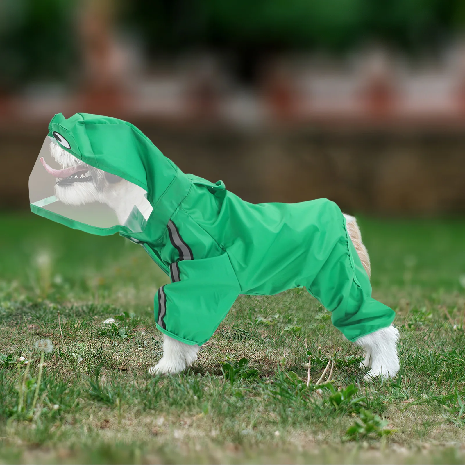 

Waterproof Raincoat For Dogs Transparent Hood Stylish Pet Rainwear Outdoor Protection Dog Clothing Puppy