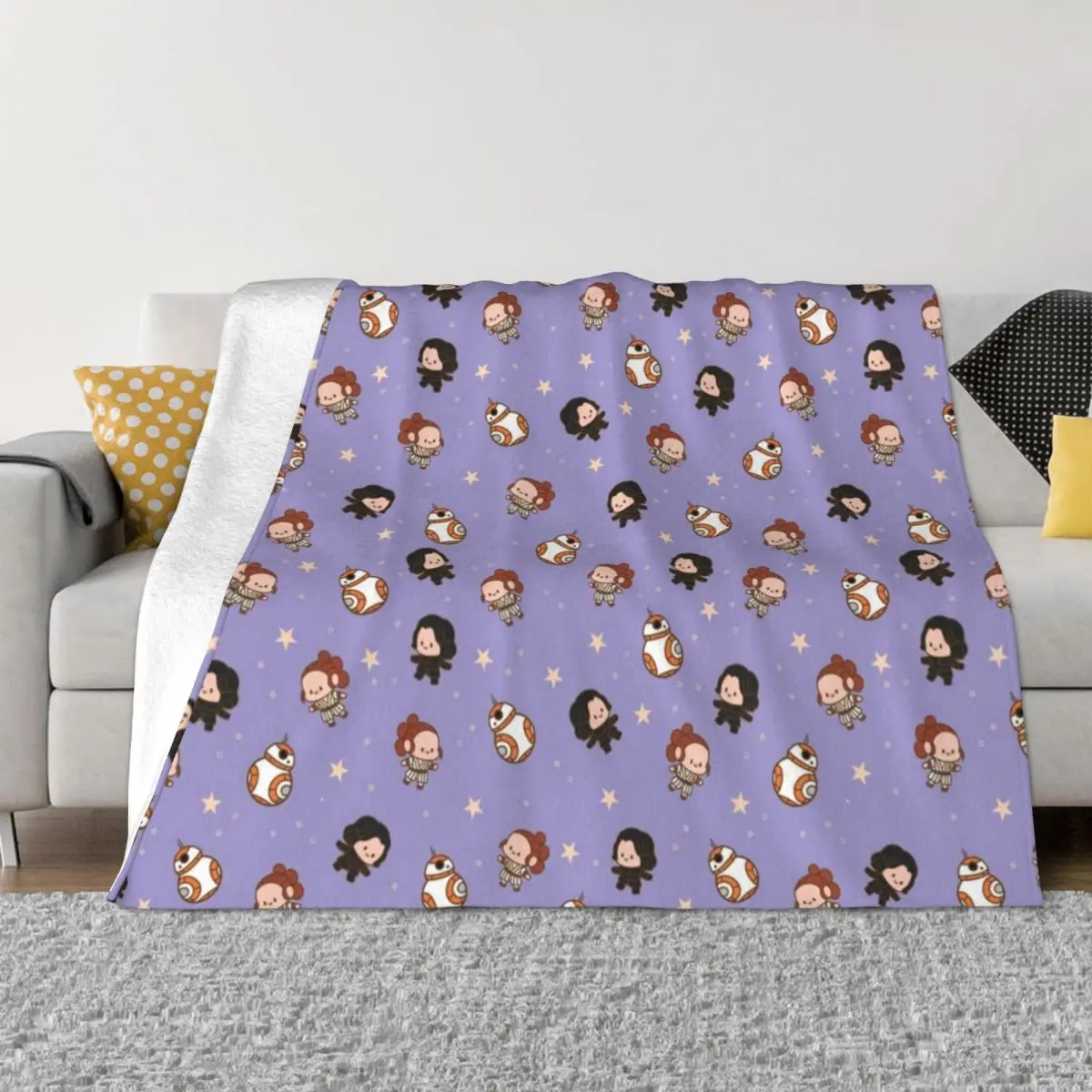 

Reylo Adventure - Purple Throw Blanket Heavy Designers Hairy Blankets