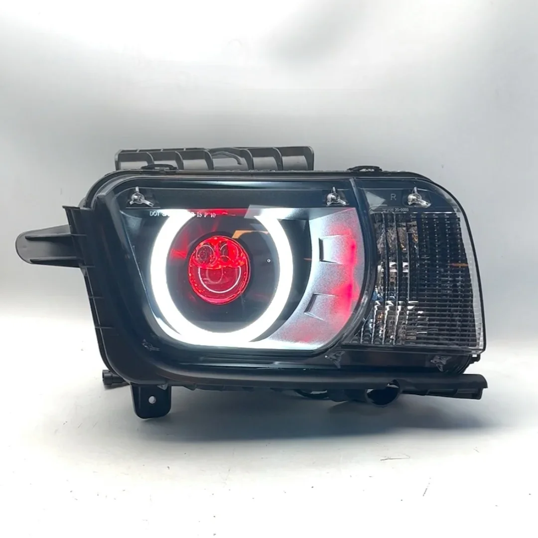 Modified LED Headlight Assembly For Chevrolet Camaro 09-12 with Angel &devil eye front lamp Car accessories