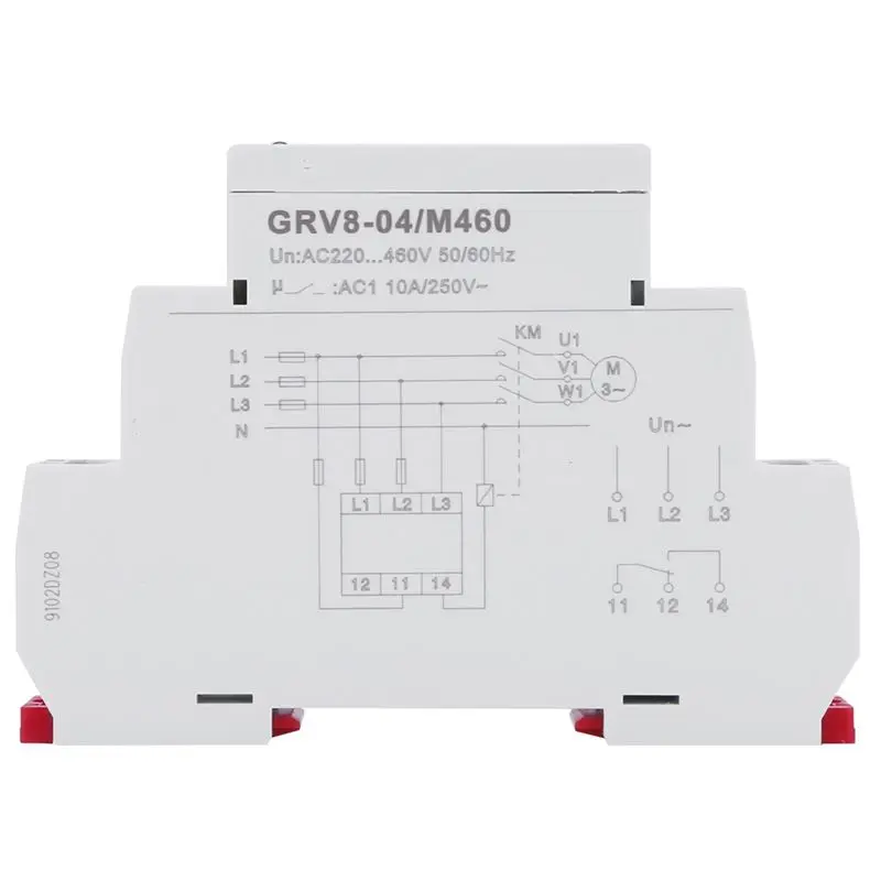 Efficient 3X GRV8-04 M460 3-Phase Voltage Monitoring Relay Phase Sequence Phase Failure Protection Voltage Control Relay