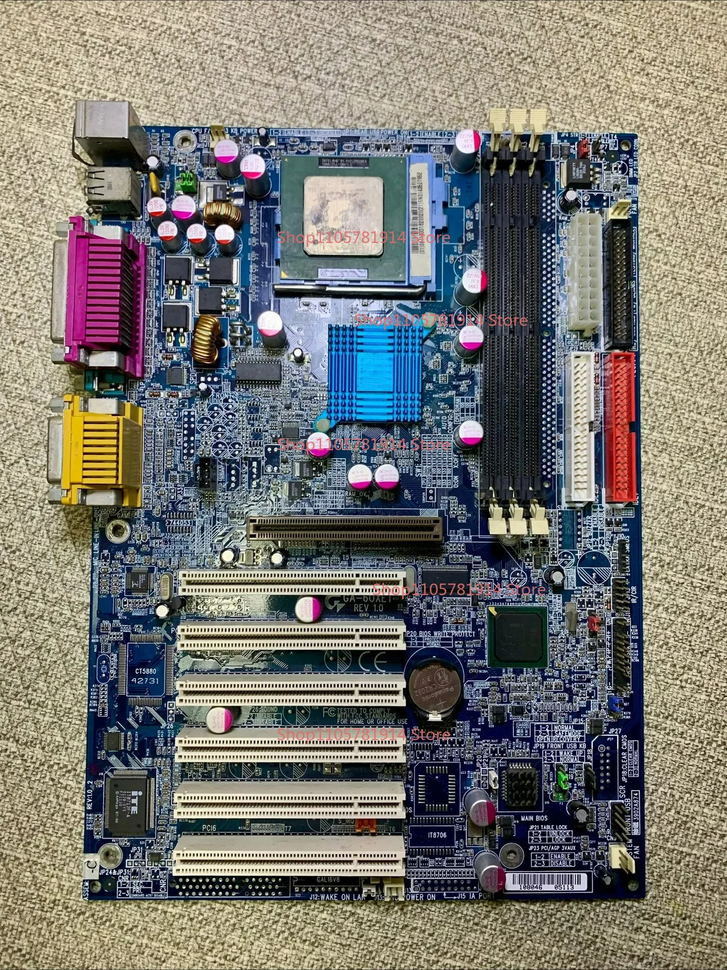 For Gigabyte GA-60XET Intel 815 Main Board, Support Pentium III and Tualatin CPU, Tualatin Main Board Without CPU