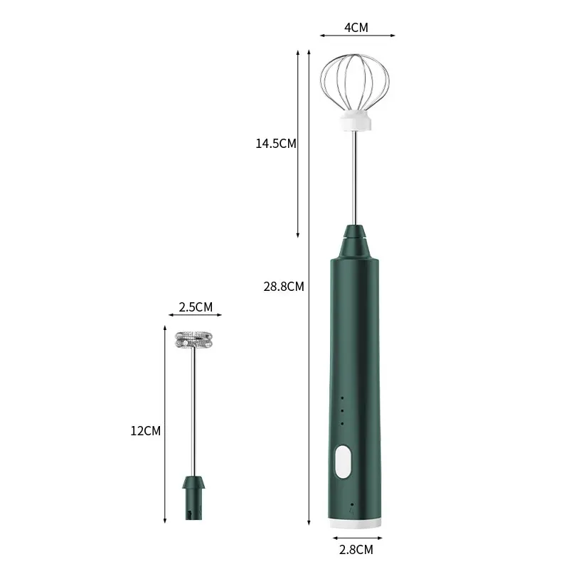 1 szt. USB do wielokrotnego ładowania ręczny trzepaczka do jajek 3 prędkości elektryczny spieniacz do pianki do mleka