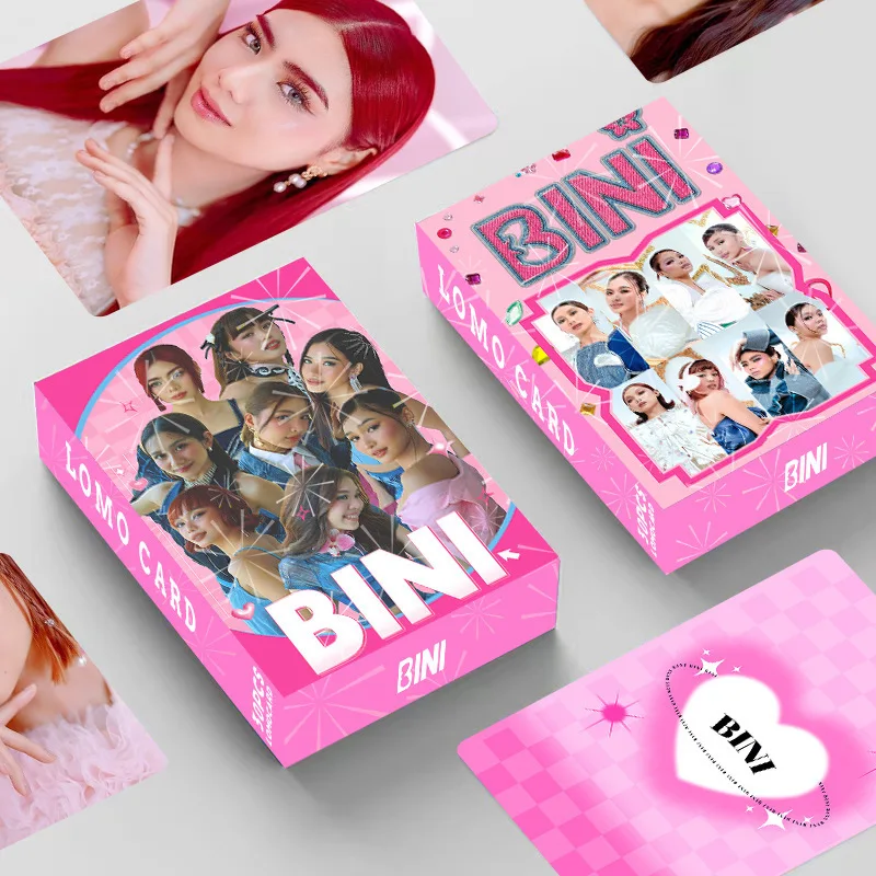 

BINI Philippines Girl Group Double-Sided 30 Pack Photo LOMO Support Ins Card, Greeting Card