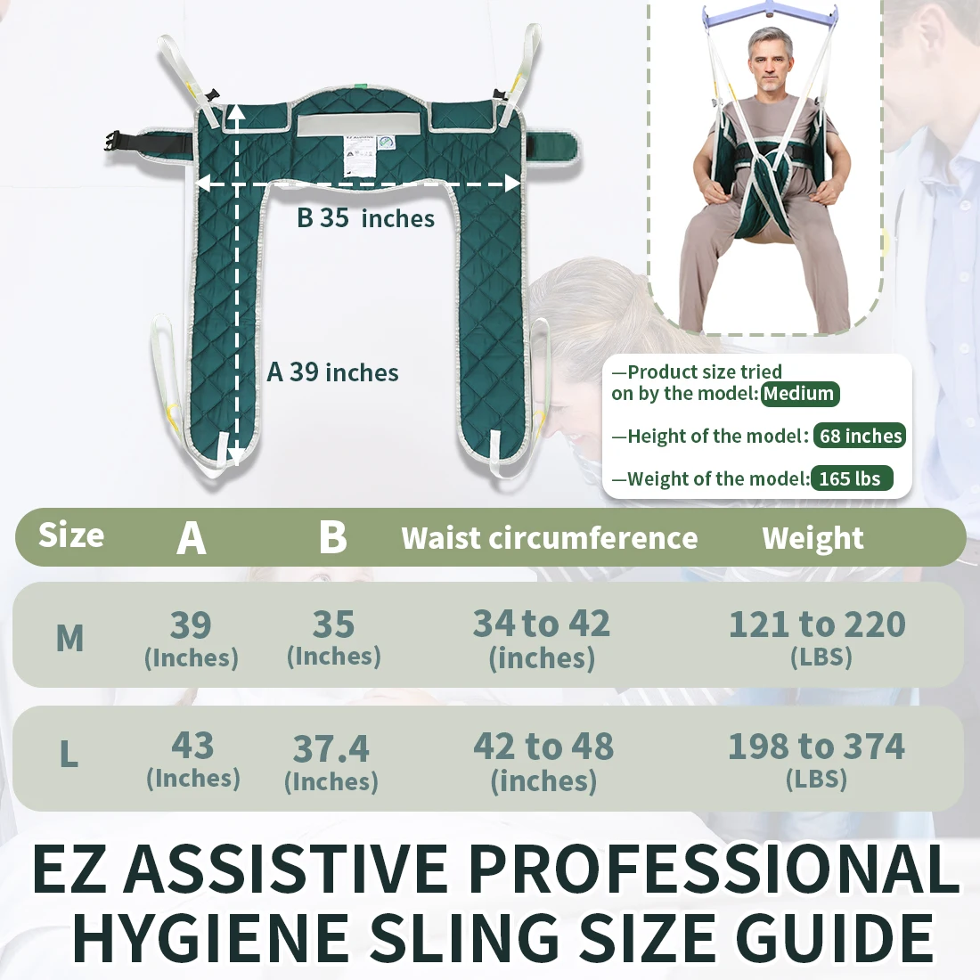 Patient Transfer Lift Sling with Head Support