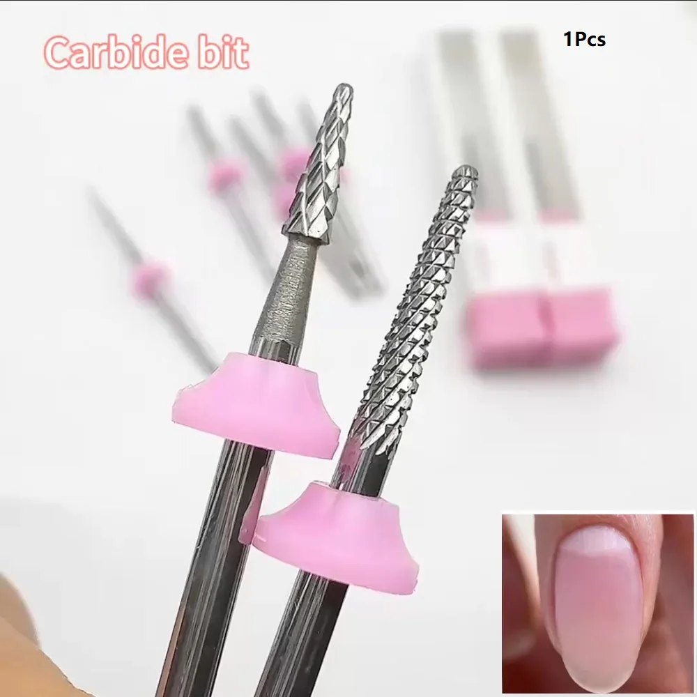1Pcs Carbide Nail Drill Bit, Tungsten Steel Nail File Cutter, Pedicure Manicure Milling Cutter Tool, 2.35mm, with Compatible wit