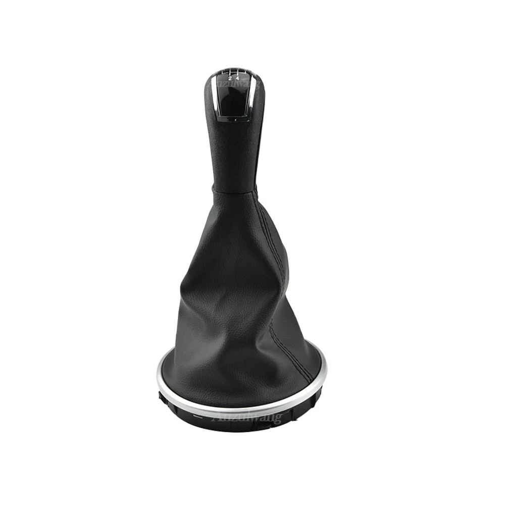 For Skoda Fabia 2 2007-2010/Roomster 2006-2010 New 5 Speed Gear Shift Knob With Leather Gaiter Boot Cover