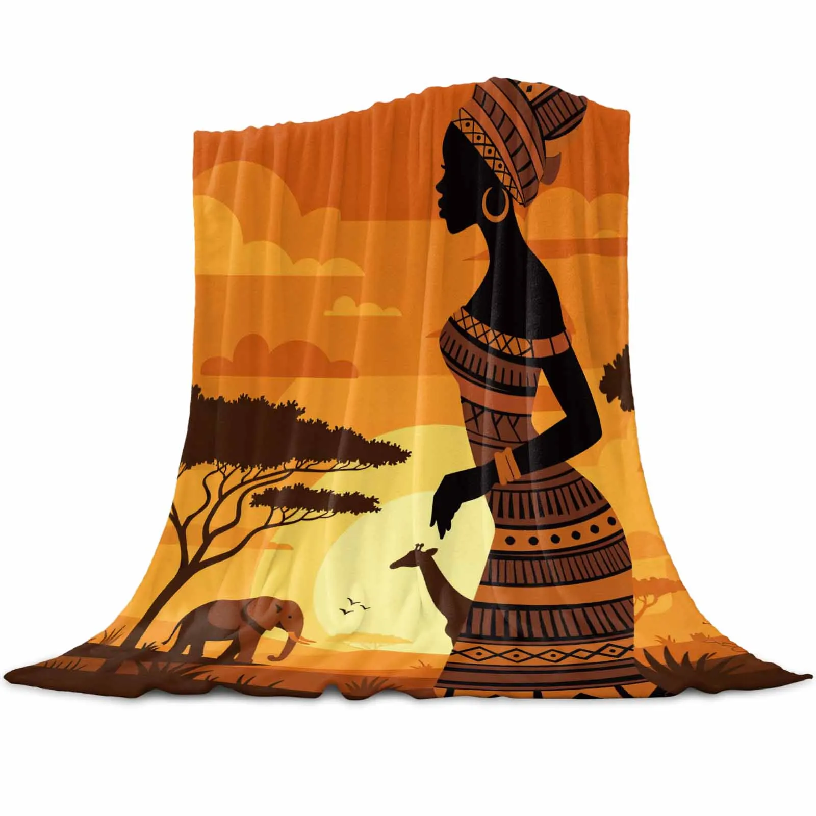 

Africa Black Women Nation Throws Blankets for Sofa Bed Winter Soft Plush Warm Family Friends Holiday Gifts
