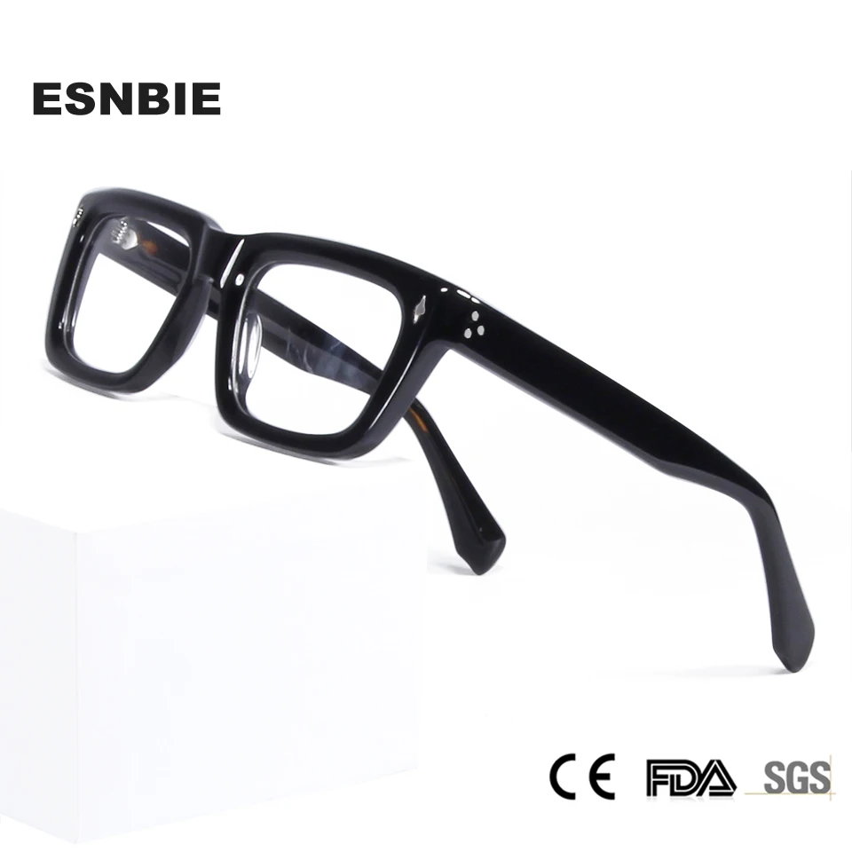 

Marie Designer Big Rectangular Acetate Optical Eyewear Frame Men Oversized Prescription Myopia Glasses Women Monturas De Lentes