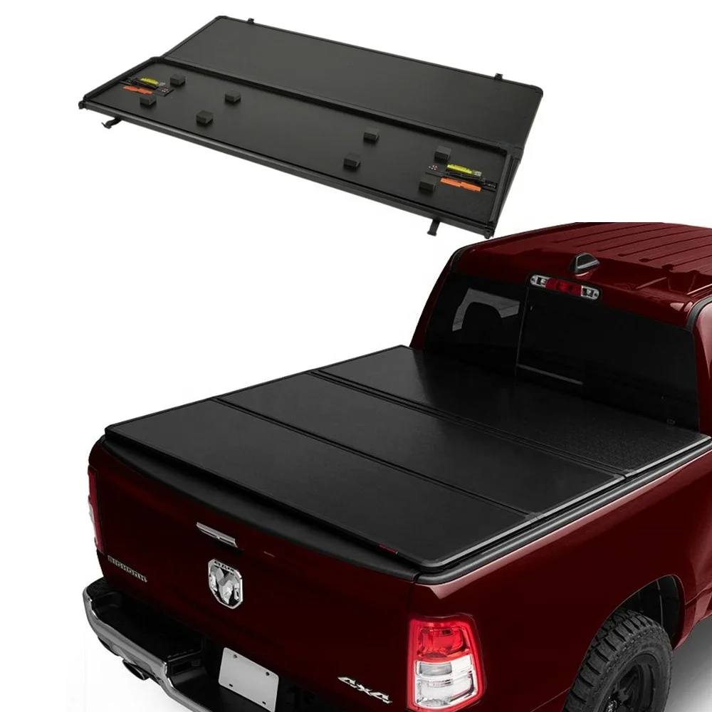 

2024 High Quality truck tonneau cover Hard Tri Fold for Ram Silverado F150 Sierra Tundra Tacoma