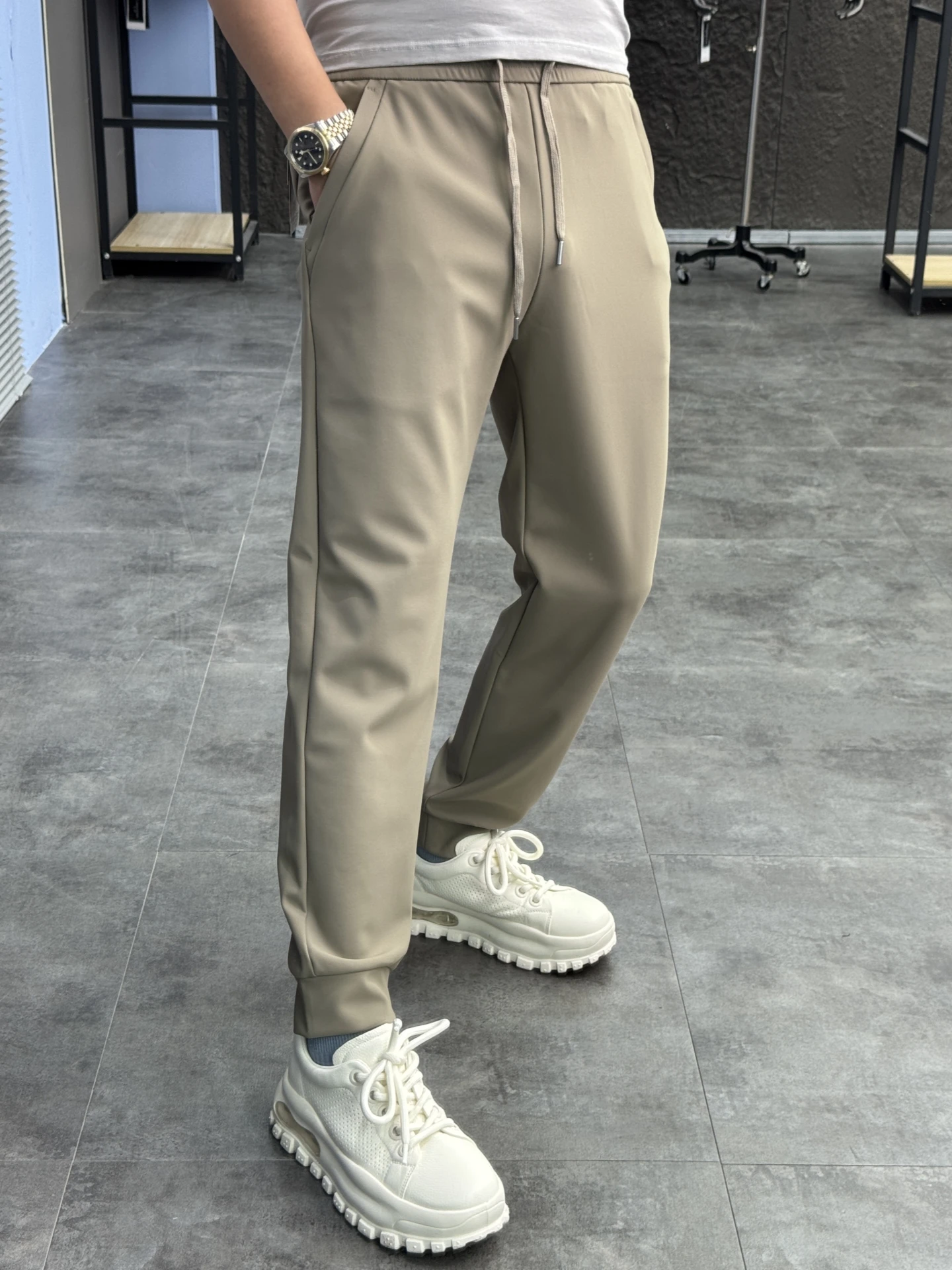 

Svip мужские облегающие удобные повседневные брюки осенние модные цветные зауженные брюки с манжетами для отдыха