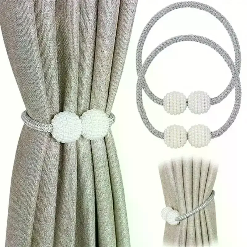 2Pcs Window Tieback Holder Magnetic Curtain: Tiebacks Decorative Rope Fixer Classic Home Office