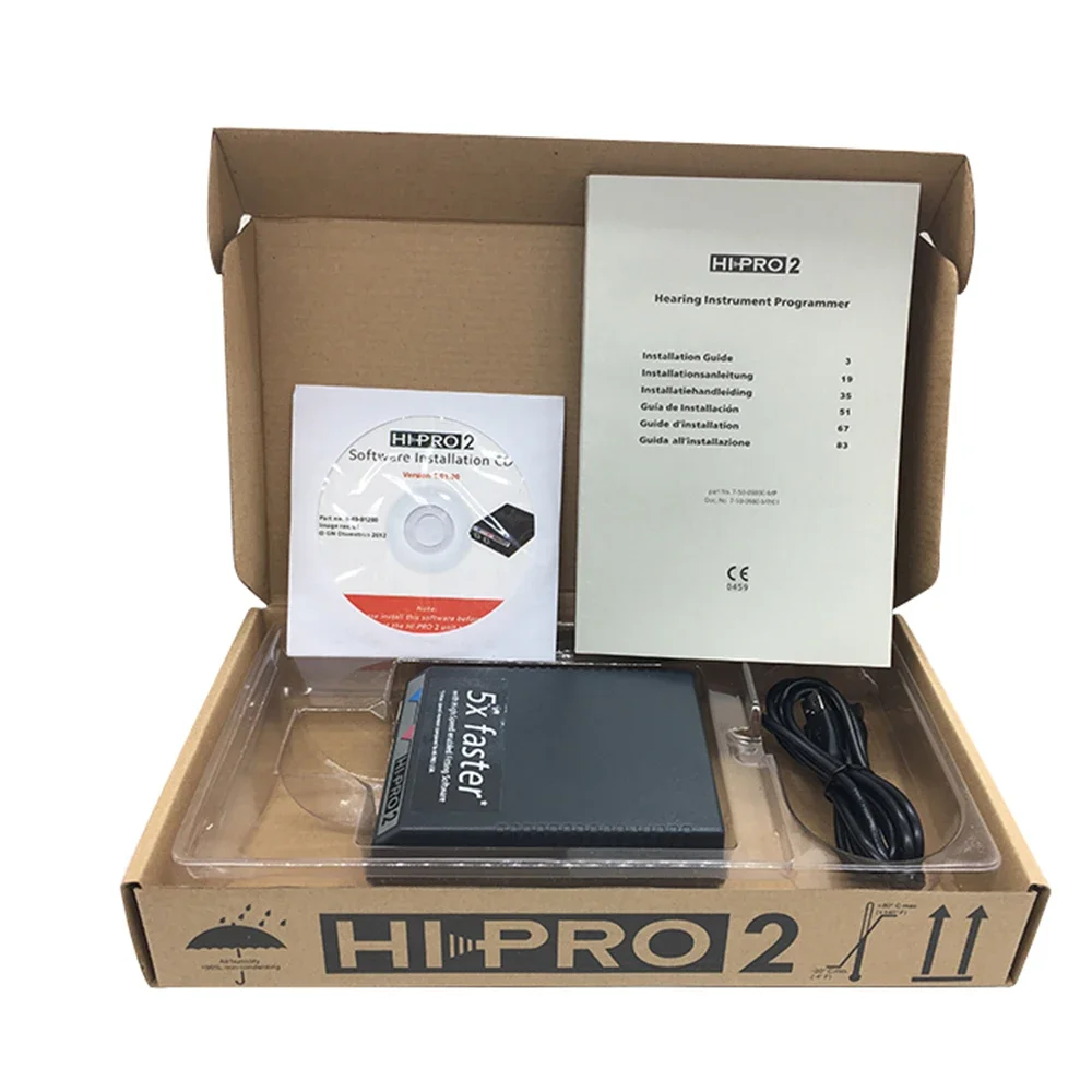 آلة برمجة مساعدات السمع Hipro-2، متوافقة مع جميع مبرمج مساعدات السمع الرقمية مثل Signia، Phonak، Resound وما إلى ذلك.