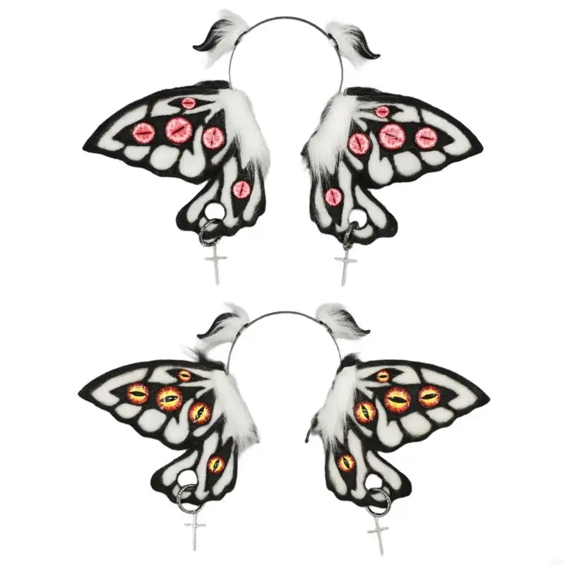 Wing Anime Hairhoop for Roleplay Party Japanese Comics Costume Hairband Halloween Props Hairhoop for Theme Event