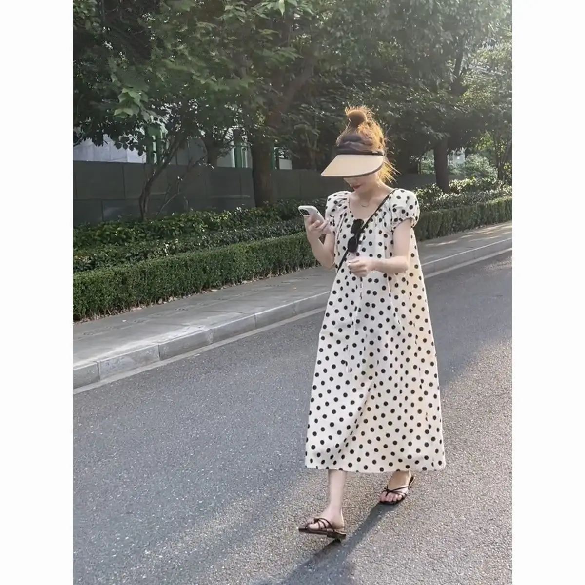 드레스 여성 쉬폰 프릴 레이어드 맥시 스커트 비치 리조트 휴가 편안한 Boho Flowy Light Dreamy Artistic Flare Casual