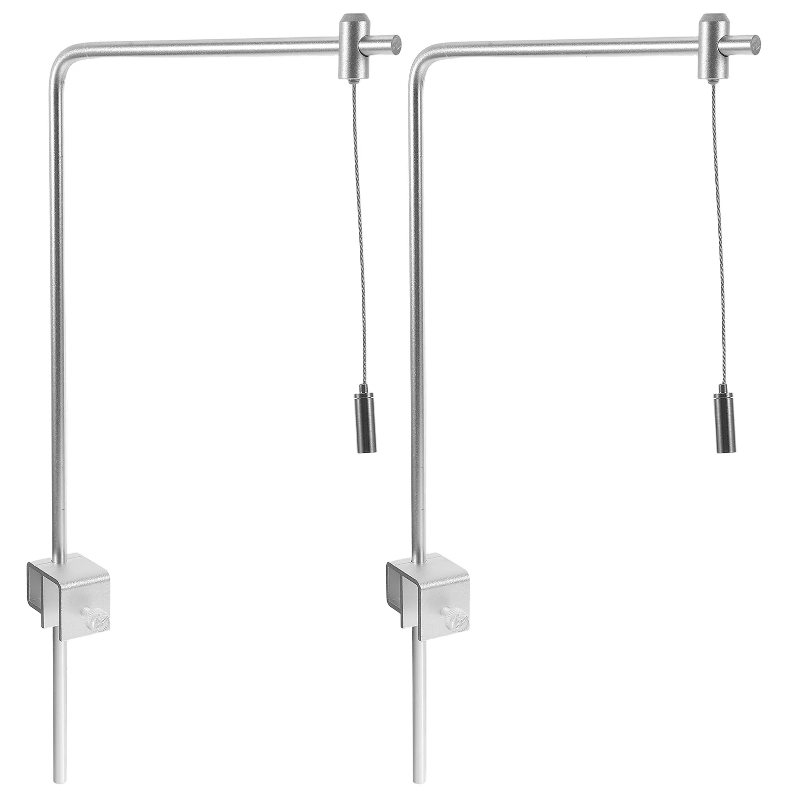 

2pcs Aquarium Light Hanger Bracket Adjustable Aluminum Alloy Stand For Tank Lighting High Brightness Plant Growth Durable