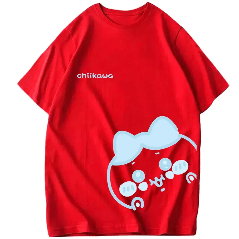 Chiikawa Playful Daily Comic Print T-Shirt, Unisex, lockerer O-Ausschnitt, lässiges Sommer-Kurzarmshirt, trendiges Harajuku-Streetwear-Oberteil für den Alltag – Detail 13