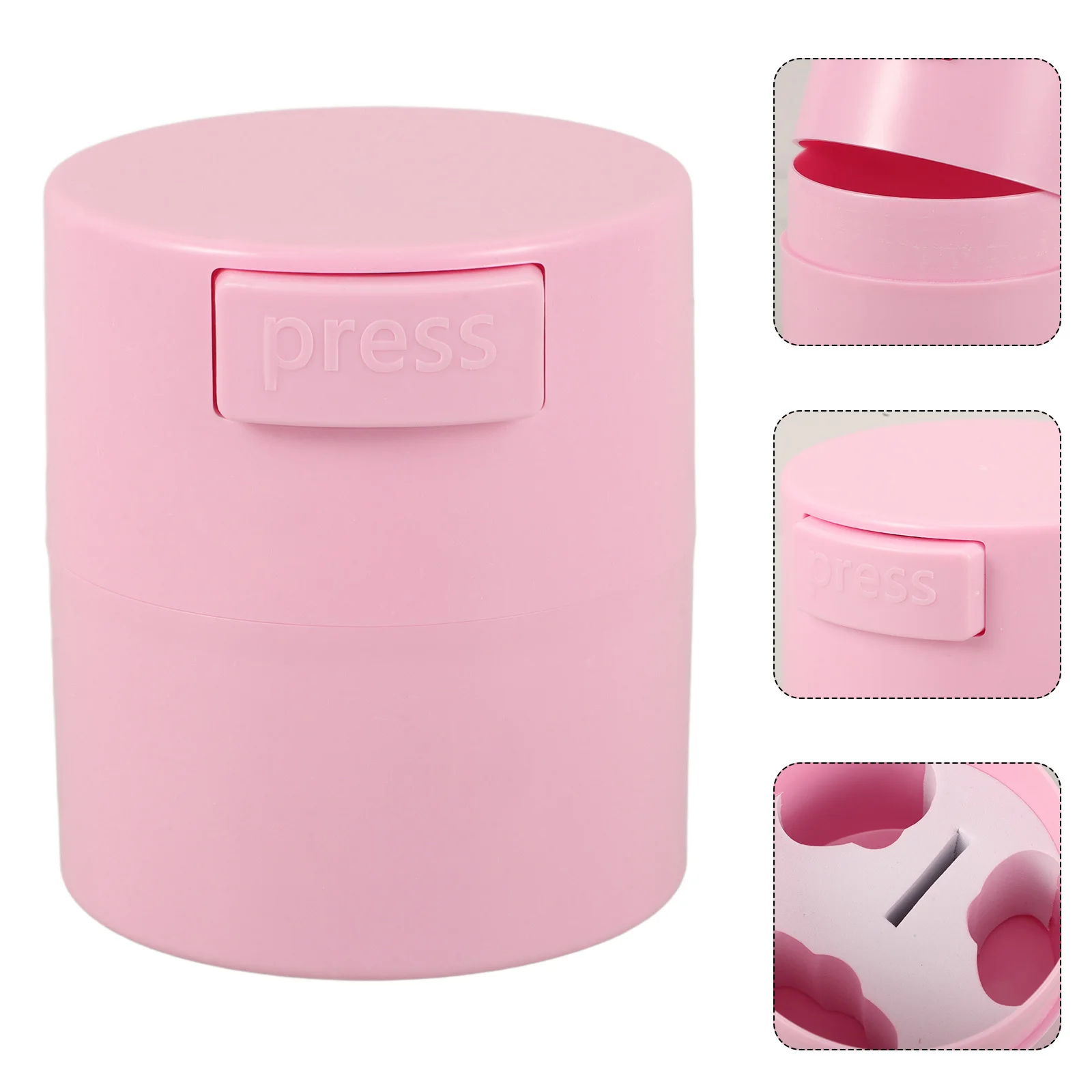 

Seal Jar For Eyelash Extensions Airtight Vacuum Type Dispensing Large Capacity Transparent Storage Tank Lash