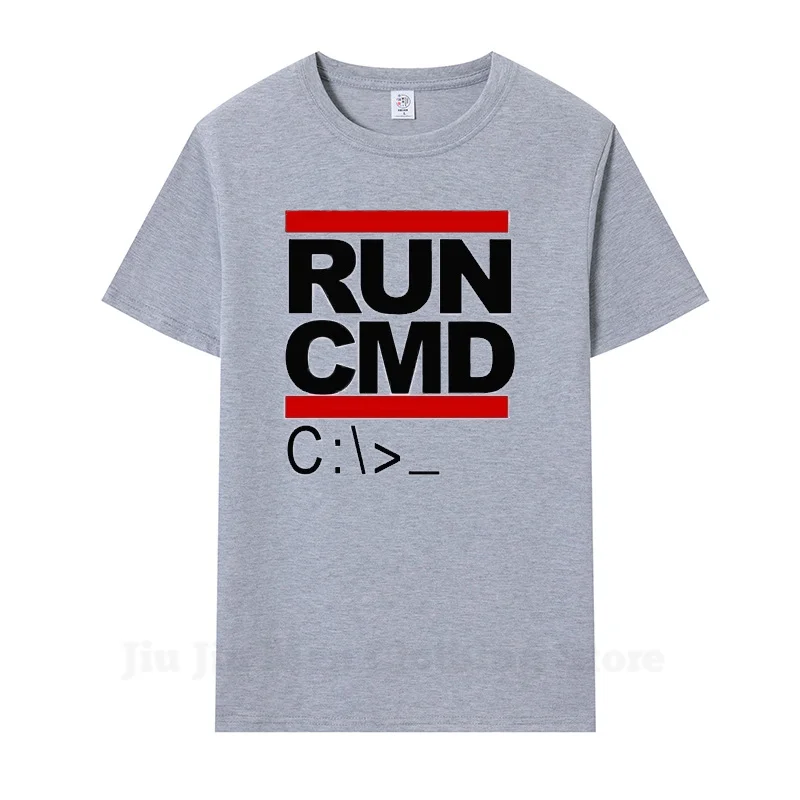 تشغيل Cmd مبرمج الكمبيوتر الرجال بلايز الصيف قصيرة الأكمام القطن تي شيرت مضحك هدية عيد ميلاد لصديقها الزوج المتضخم T