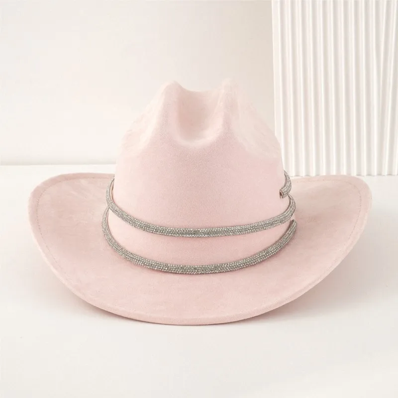 Ladies' velvet strip-shaped water cap with top hat elegant for festivals parties and gatherings