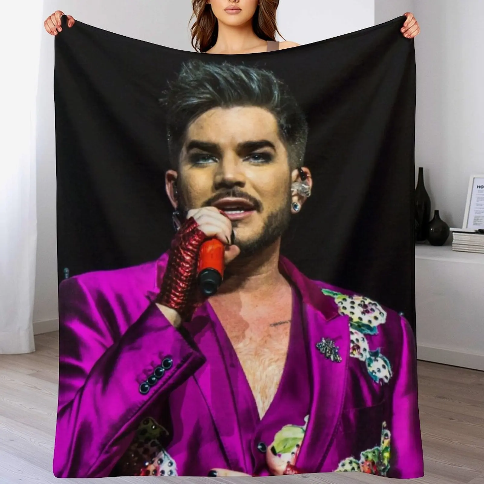 

Adam Lambert Throw Blanket valentine gift ideas Quilt Extra Large Throw decorative Blankets