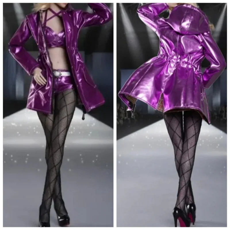 

1/6 FG065 модный костюм-ветровка, нижнее белье, чулки на высоком каблуке, игрушки для девочек-пожарных женщин, фигурка PH, модель тела