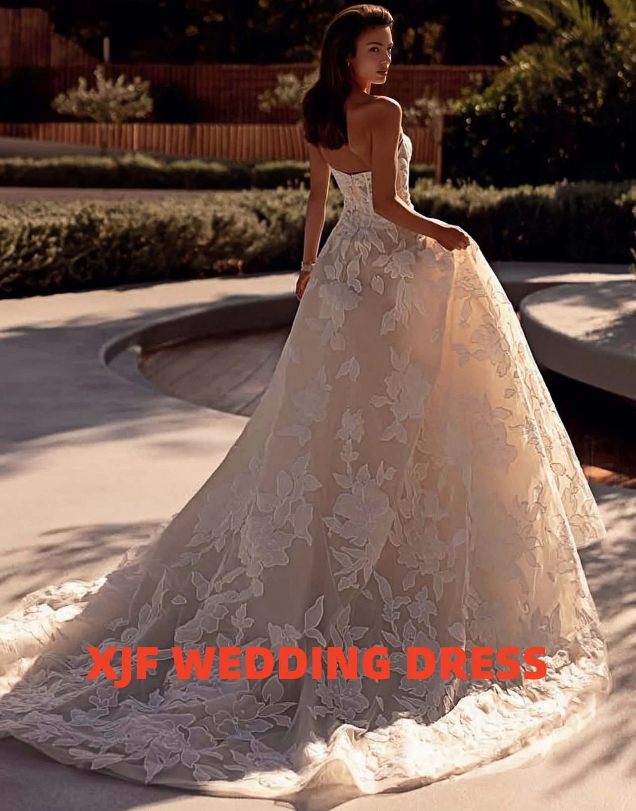 Personnalisé col doux demi-manches robe de bal dentelle élégance amanda novias robes de novia amanda novias robe de mariée