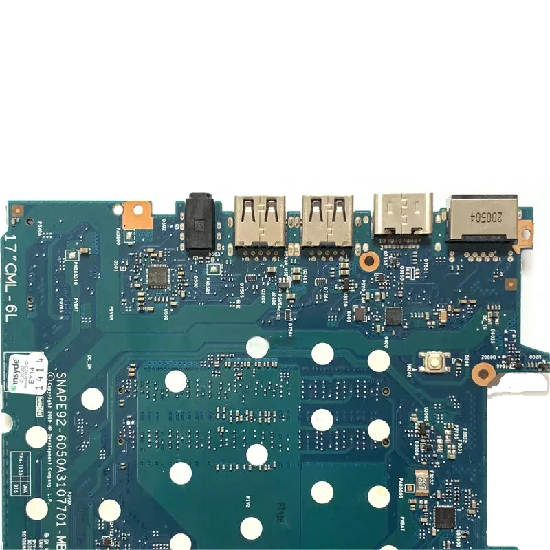 Placa-mãe para HP Pavilion Laptop, 6050A3107701, CPU 216-0889018, 2GB, GPU AMD, I5-10210U, I7-10510U, CPU, 17-BY, Laptop Mainboard