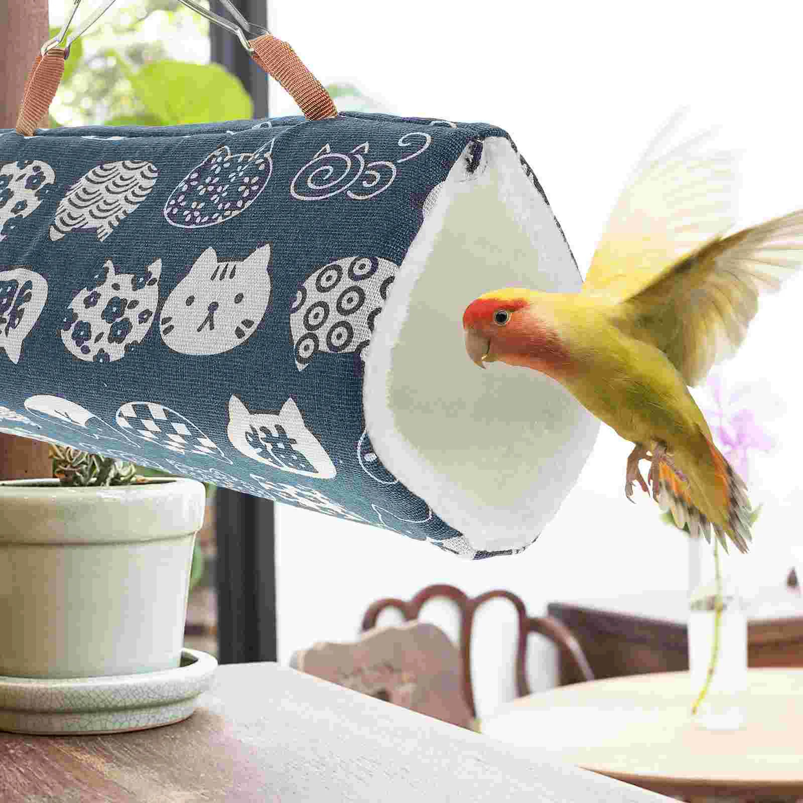 Bird Warmer Little Pet Tunnel Nest Sleeping Bed for Pets Hamster Hammock Cotton Chinchilla