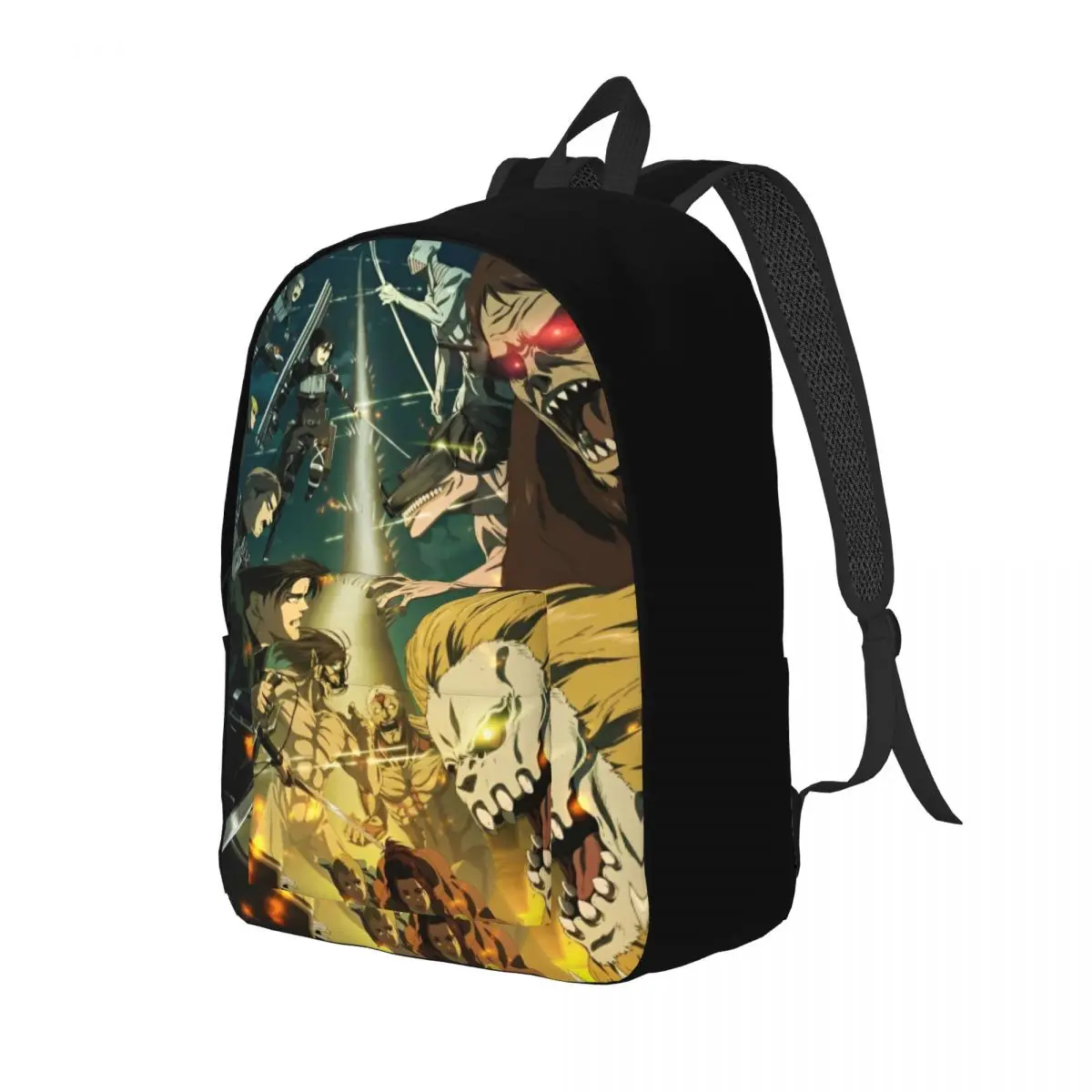 Anime Attack On Titan Fashion Backpack Durable Student Business Dark Fantasy Daypack for Men Women College Shoulder Bag