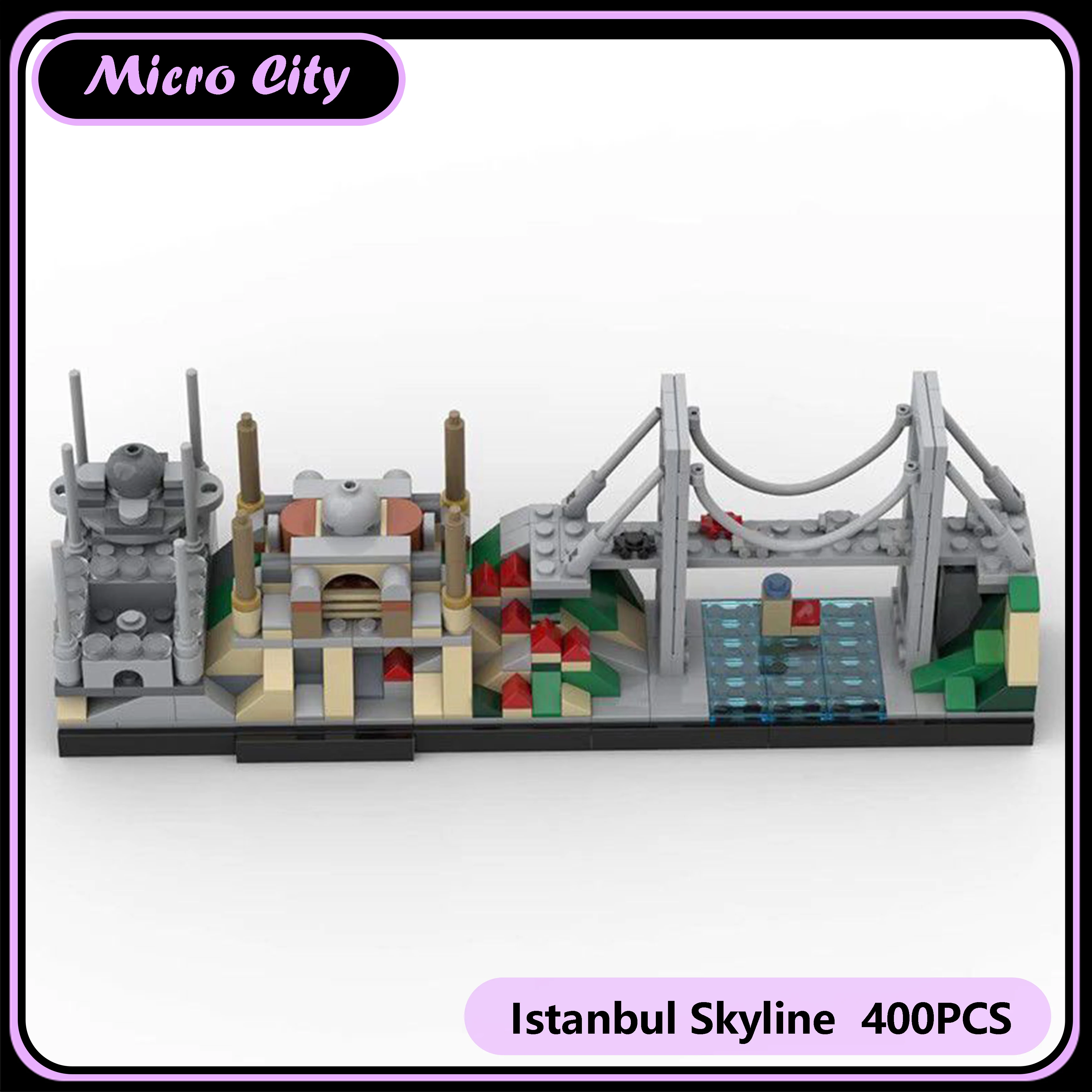 

Micro MOC City Skyline Series Istanbul Architecture Building Blocks Model Creative Scene Display Set Kits Gift Xmas Gifts
