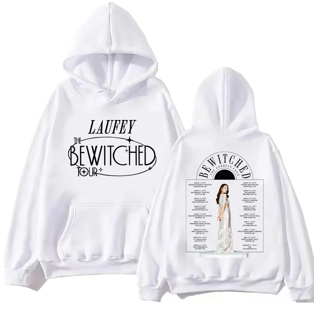 Laufey The Bewitched Tour 2024 Hoodie Harajuku Hip Hop Pullover Tops Fans Gift