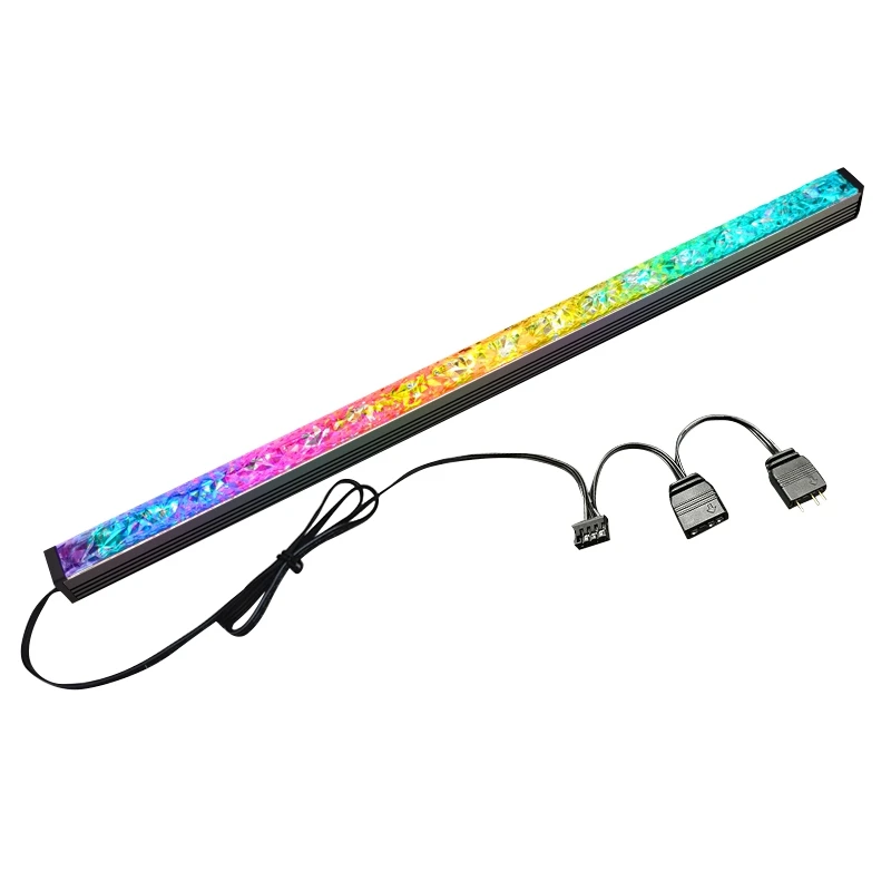 

COOLMOON Computer RGB Color Light Strip 5V/3PIN Aluminum Chassis Light with Magnetic Multicolor RGB LED Lamp